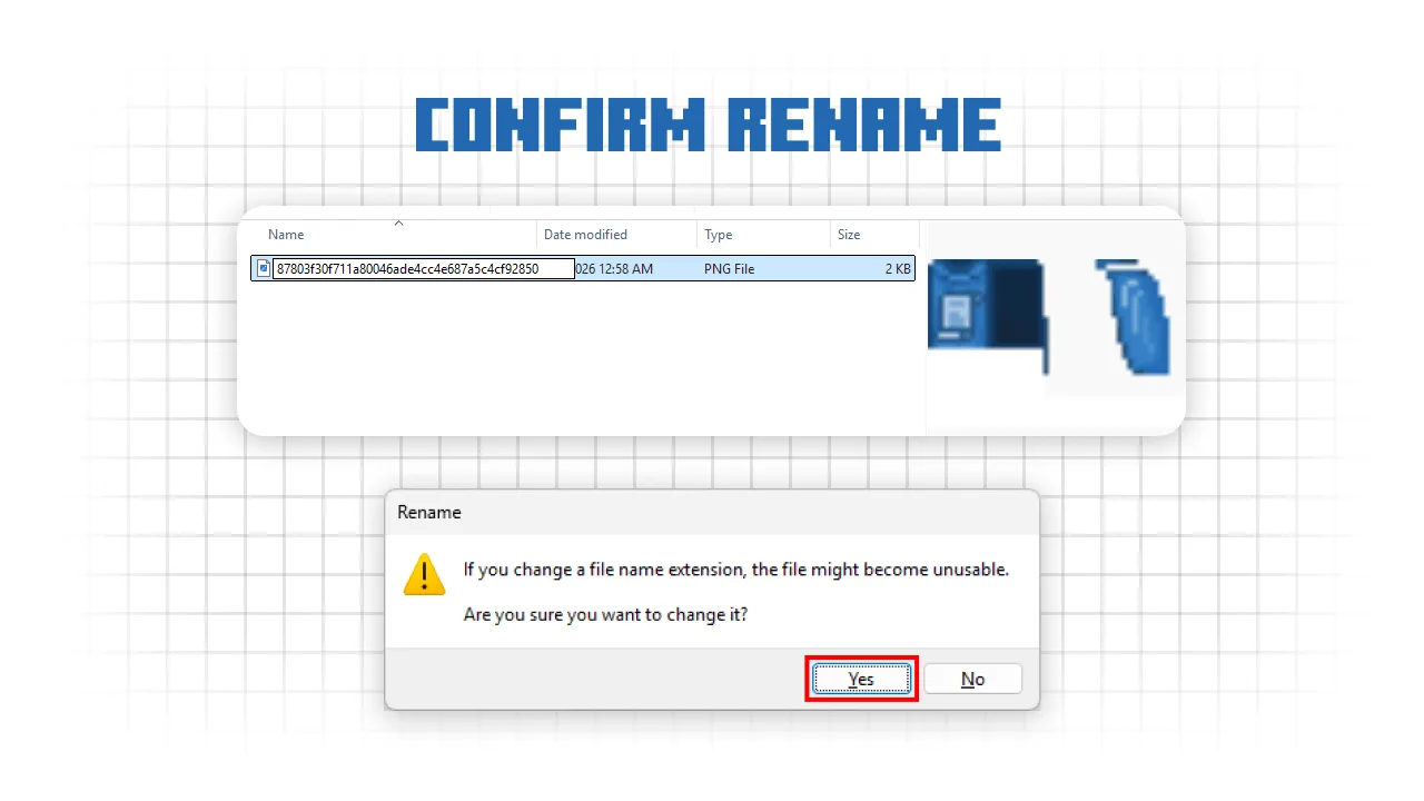 comfirm rename